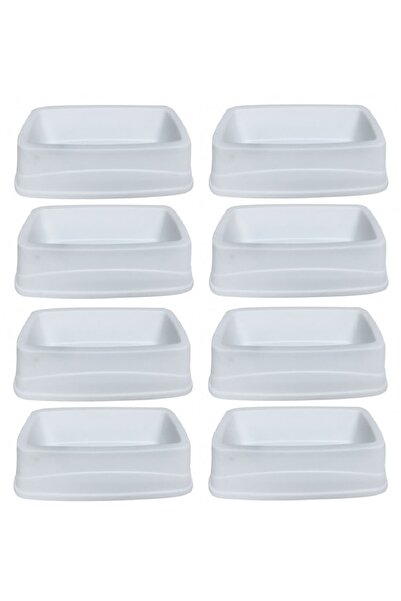 ARMATÜRK Beyaz Kaliteli Yer Mamalık, Kuş Ve Kemirgenler Için Mama Kabı 8 Adet