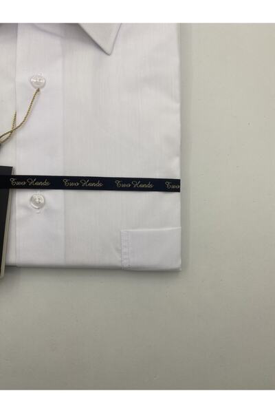 TWO HANDS Біла чоловіча сорочка з короткими рукавами