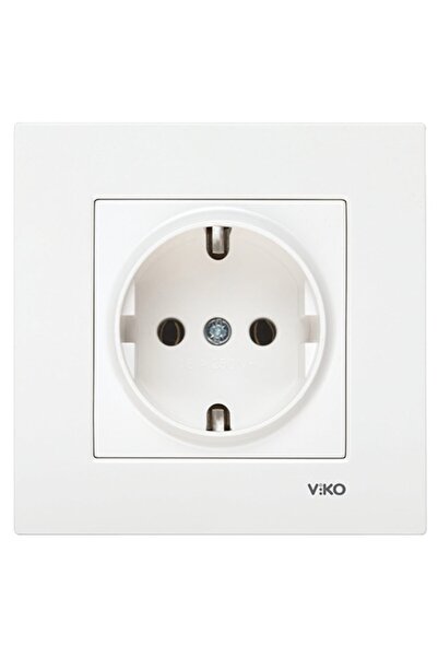 VİKO إطار مقبس مؤرض باللون الأبيض من كار
