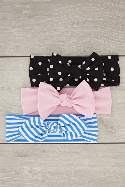 Babygiz Χειροποίητο μαλακό παπιγιόν φυσικό 100% βαμβάκι χτενισμένο βαμβάκι 3 τεμαχίων παιδικό σετ μπαντάνας για κορίτσια