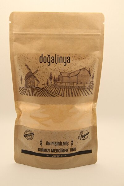 Doğalinya Önğişirilmiş Kırmızı Mercimek Unu 250g (glutensiz)