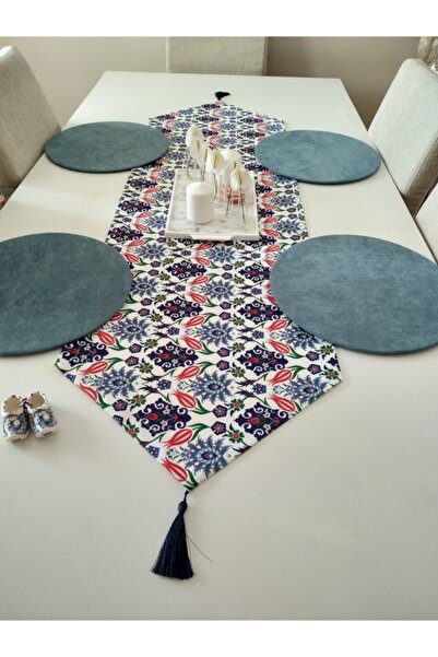 Ayşemce Лялелі з візерунком з керамічної плитки, 4 світло-блакитні кольори Супла