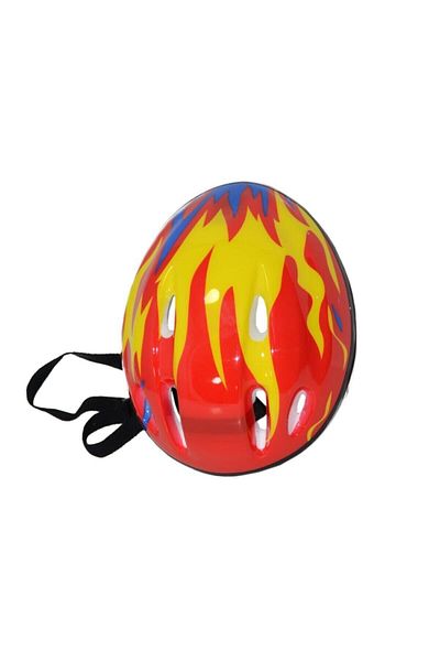 Birlik Colorful Lightweight Scooter Bicycle Skateboard Skate Child Helmet Protection Set 6 Pieces - red