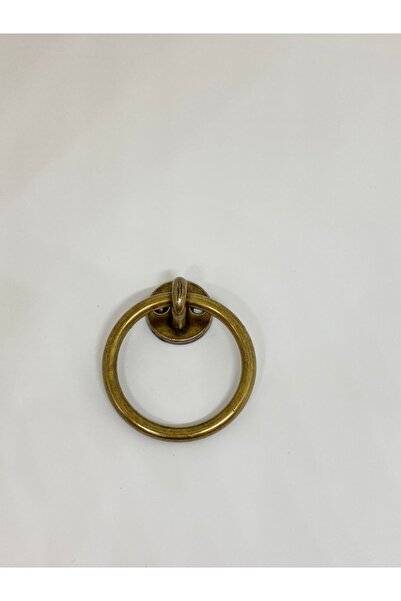 İNTERİO Antik Sarı Halka Sandalye Arkası Sarkaç Kulp 6 cm