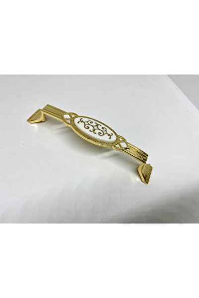 İNTERİO Porselen Görünümlü Groza Kulp Altın Yaldızlı Desen 96 Mm