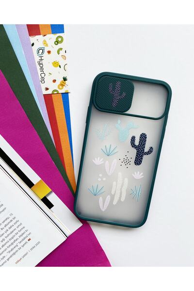 WANNA PROTECT Iphone Xs Max Kamera Korumalı Sürgülü Baskılı Silikon Kılıf