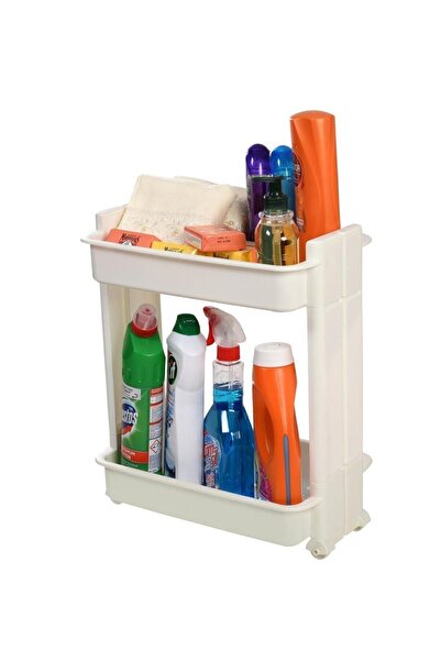 Genel Markalar Çok Amaçlı Tekerlekli Banyo Rafı Mutfak Rafı Organizer Mr-02