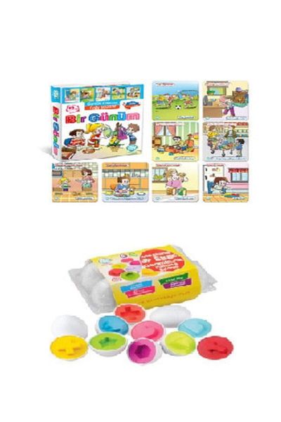 Circle Toys مطابقة 6 بيضات وبطاقات تعليمية ليوم واحد