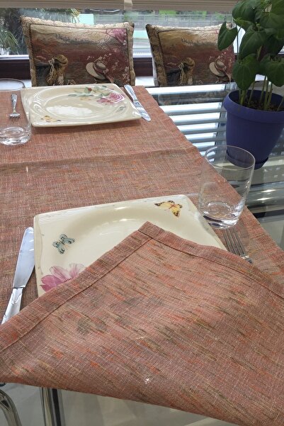 CLARISS HOME Linen, Runner and Tablecloth, Red, 40 X 140