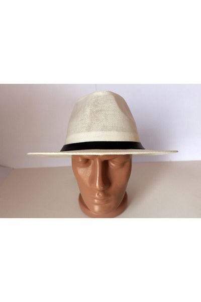 Suyutti New Season Men's Cream Straw Cowboy Hat