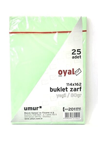 Oyal Plic colorat 114x162mm verde - Pachet de 25