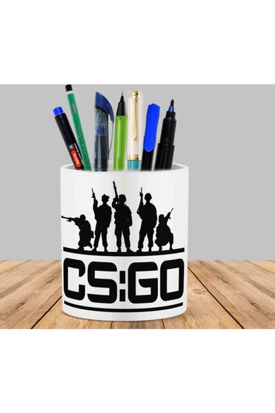 ART HEDİYE حامل أقلام رصاص بتصميم صبار عصاري مطبوع من Csgo