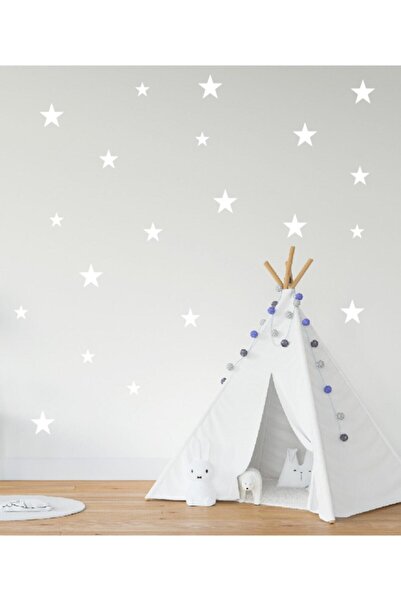 Quart Aksesuar Autocolant de perete stea albă Zobarmarkt 3-4-5 Cm