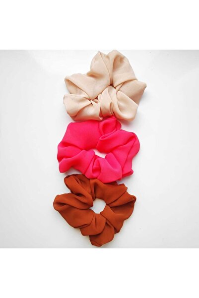 sema aksesuar Комплект от три брошки за коса в цвят крем, кафе и розово