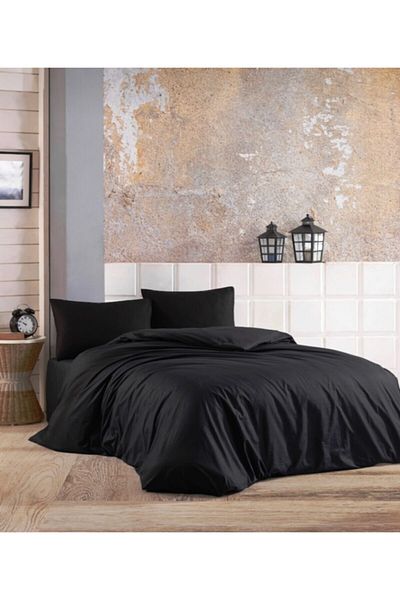 Sefaoğlu tekstil King Size, Set cuvertură de pilota neagră 100% bumbac