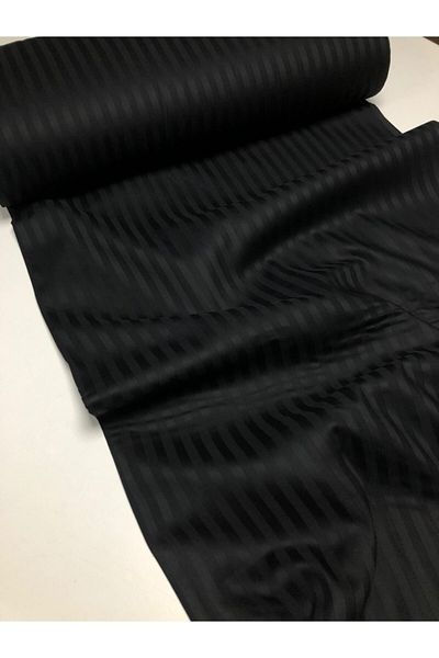 FAAL King Size Striped Cotton Satin Sheet And Pillowcase