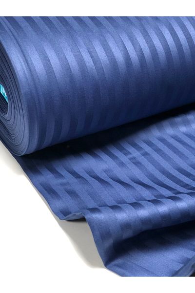 FAAL King Size, Striped Cotton Satin Sheet And Pillowcase
