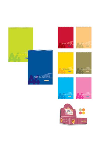 Gıpta Memo Pad Pro-block Spiral Cardboard Cover Checked 40 Yp A5 1401(1 Pack 12 Pieces)