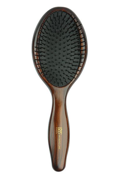 IRIS Wooden Handle Large Surface Hair Lightening and Combing Brush Oval 51102
