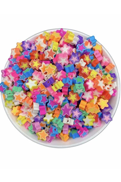 Hedef Bijuteri بوليمر كلاي فيمو نجمة ملونة مختلطة، خرز نجم البحر، صناعة المجو...