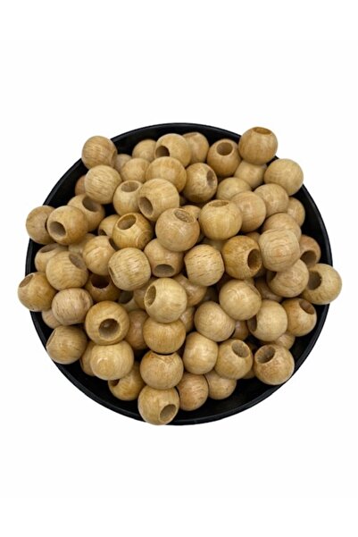 Hedef Bijuteri خرز خشبي، خرز خشبي مطلي 14 مم (50 جرام، ~ 60 قطعة خرز)