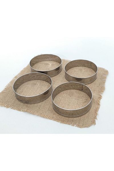 Nar kalıp Narkalıp Hamburger Bread Baking Mold 4 Pieces 10cm