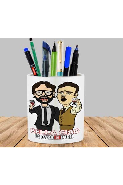 ART HEDİYE La Casa De Papel - Bella Ciao Cactus Succulent Flower Pot Pen Holder