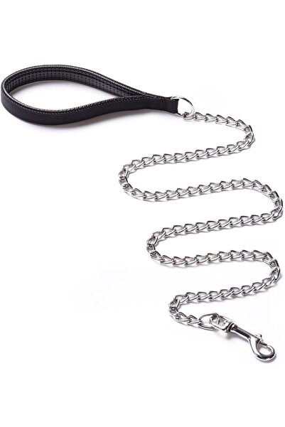 Lion Pet Köpek Büyük Irklar Için Zincir Gezdirme Soft Saplı Kalınlık 4 Mm Uzunluk 120 Cm Siyah