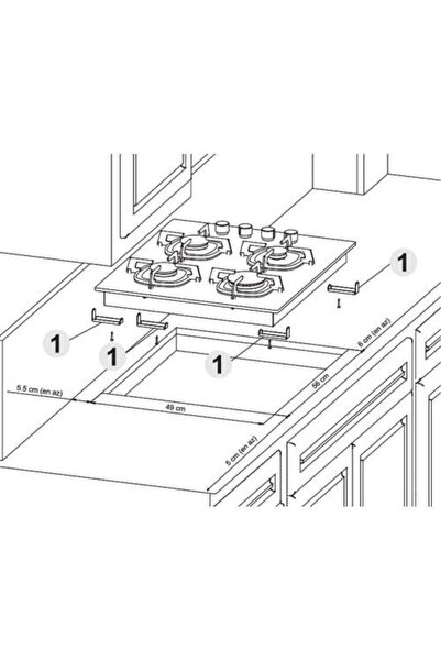 Silverline Sılverlıne Cs5343s01 Gri Ankastre Döküm Ocak