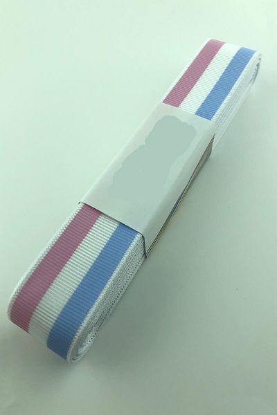 Hobigram Μπλε ροζ ριγέ τυπωμένη κορδέλα Grosgrain – Προσαρμοσμένο σχέδιο, αξεσουάρ, ποιοτική παραγωγή, εντυπωσιακό στυλ