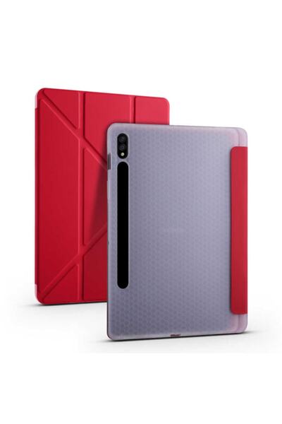 Nezih Case Samsung Tab S7 S8 T870 X700 Uyumlu Trifolding Kalem Bölmeli Arkası...