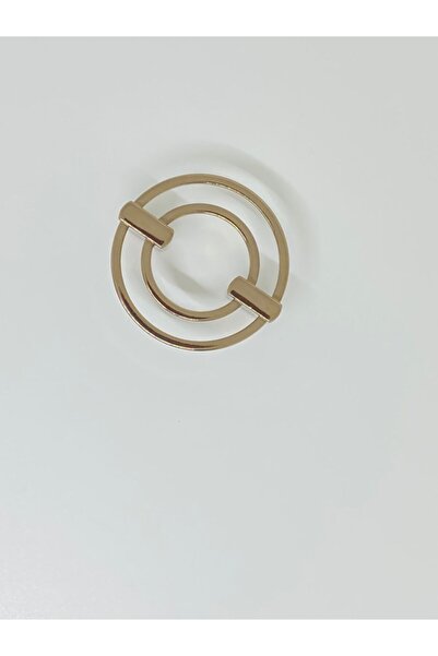 İNTERİO Bronz Çiftli Halka Dolap Çekmece Mobilya Kulpları 32 Mm 6 cm Çapında