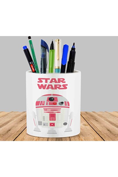 ART HEDİYE Suport pentru stilou pentru ghiveci pentru flori suculente R2-d2 S...