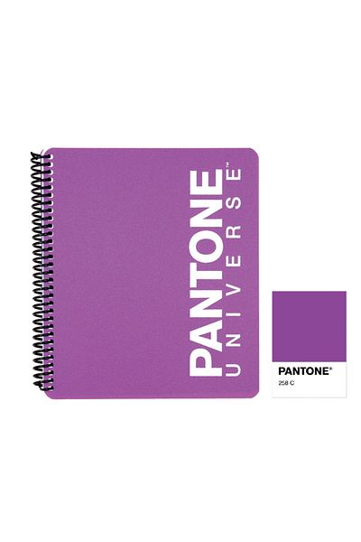 Pantone Pp Cover Spiral Lined Notebook Purple 17.5cm X 20.5cm - 258c