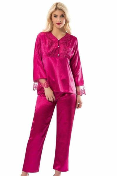 Sistina 1595 Сатиновий весільний комплект піжами фуксія Колір фуксія Розмір S