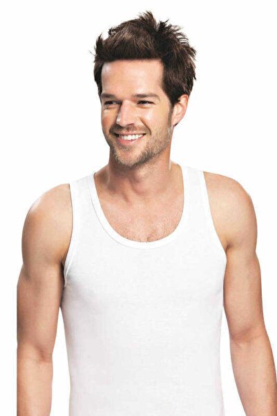 NBB Erkek Beyaz Kalın Askılı Ribana Erkek Atlet Yeni Sezon