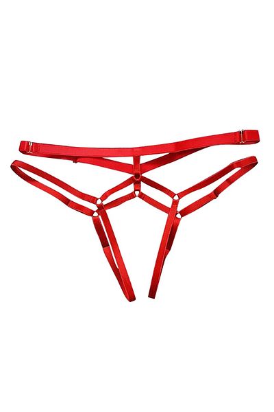 bayansepeti Red Fancy Harness - String Thong