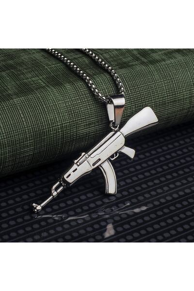 idolavm Ak 47 Erkek Kolye Çelik Takı Aksesuar K24 T5