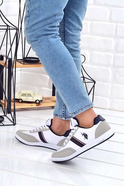U.S. Polo Assn. Ανδρικά λευκά αθλητικά παπούτσια