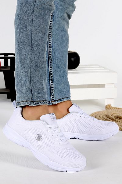 lumberjack Ανδρικό άσπρο sneaker με κορδόνια