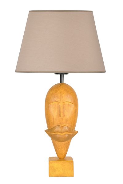 Qdec Modern Design African Lampshade Yellow Beige