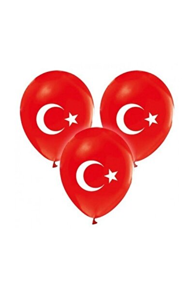 YYB Türk Bayraklı Balon 10 Adet Ay Yıldız