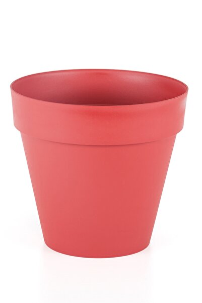 MF Botanik Dekoratif Yalı Saksı Kırmızı 19 Cm 3 Litre Tabaklı Saksı Iç Ve Dış...