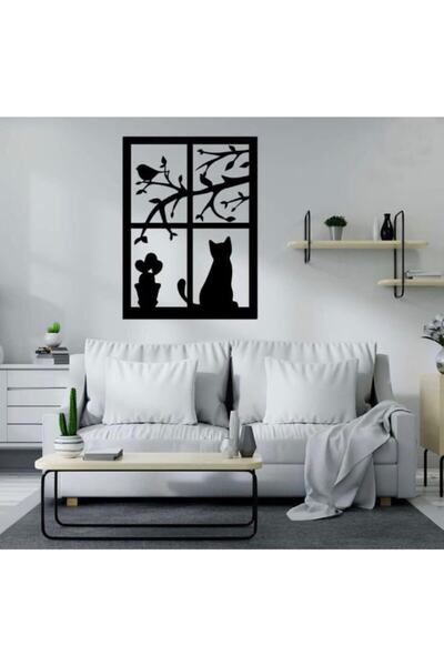 softclass Pencere Tasarımlı Ahşap Duvar Dekoru