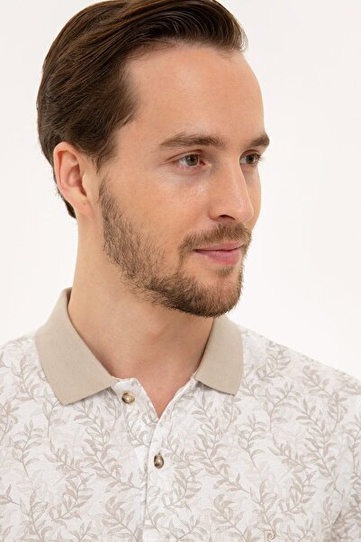 Pierre Cardin Polo Neck Dark Gray Slim Fit T-Shirt