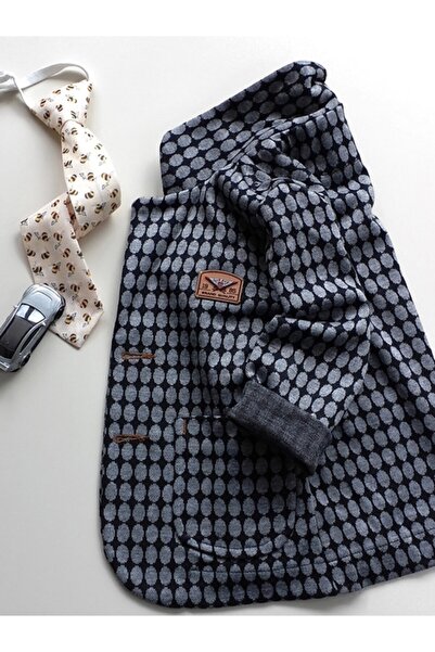 GallanD Erkek Çocuk Füme Renk Puanlı Örme Esnek Rahat Kumaş Spor Klasik Mevsi...