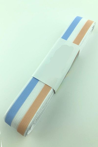 Hobigram Yavruağzı Baby Blue Line Printed Grosgrain Κορδέλα – Κορδέλα, Κομψό Σχέδιο, Γυναικείο Αξεσουάρ – Κορδέλα