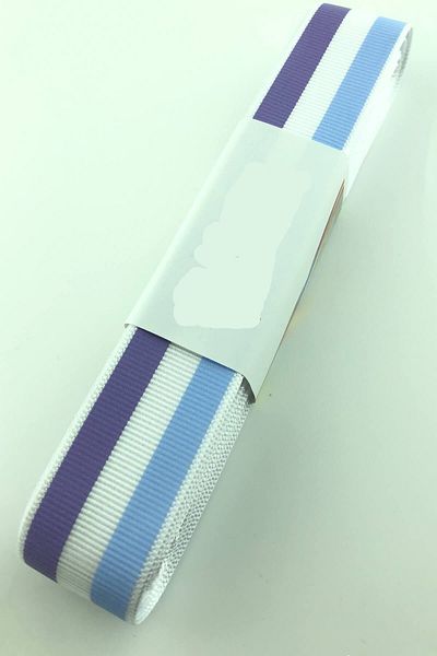 Hobigram Baby Blue Lilac Line Printed Grosgrain Ribbon – Κορδέλα, Κομψό Σχέδιο, Γυναικείο Αξεσουάρ – Κορδέλα – Ku