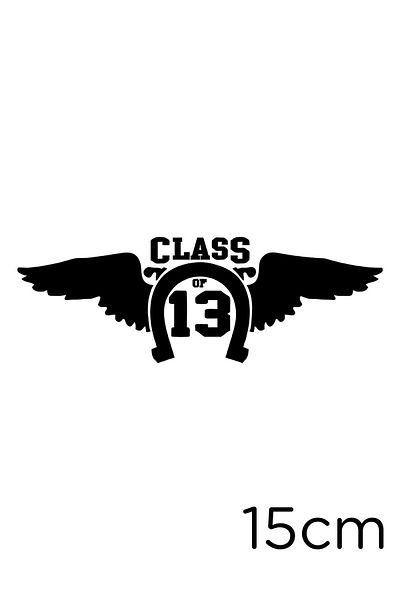 MIGNATIS Autocolant cu inscripții Clasa de 13 15cm - Negru