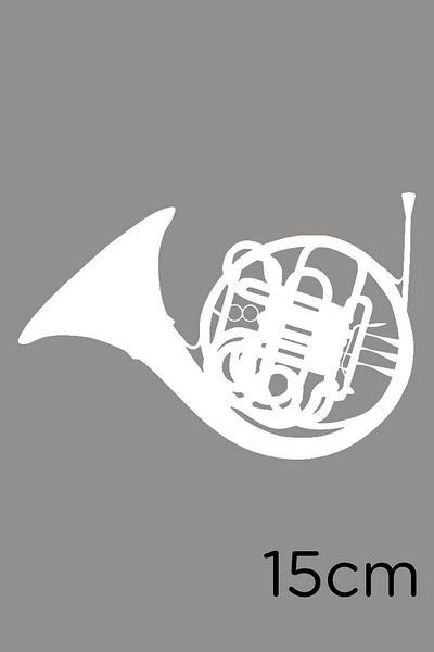MIGNATIS Autocolant Detaliat Instrument Muzical Etichetă Lipire 15cm - Alb